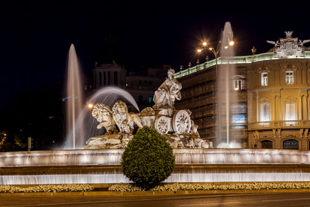 Cibeles fountain at Madrid Spain - architecture backgroundのeditorial素材