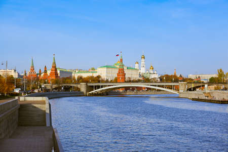 Kremlin on sunset - autumn in Moscow Russiaの写真素材