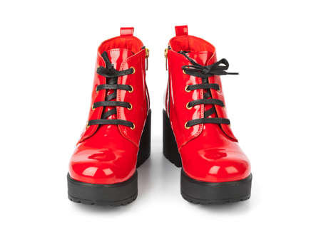 Red shoes isolated on white background