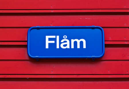 Train station Flam - Norway - transport and travel backgroundのeditorial素材