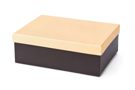 Closed box isolated on white background