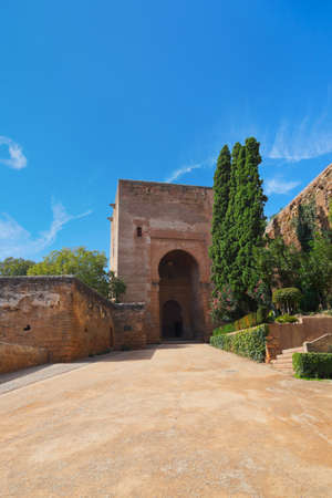 Alhambra palace at Granada Spain - architecture and nature backgroundのeditorial素材
