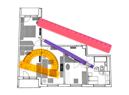 Apartment plan isolated on white background