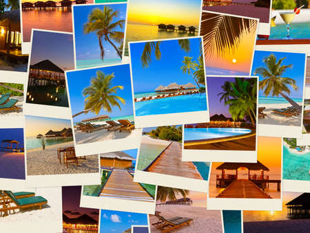Stack of Maldives beach shots - nature and travel background (my photos)のeditorial素材