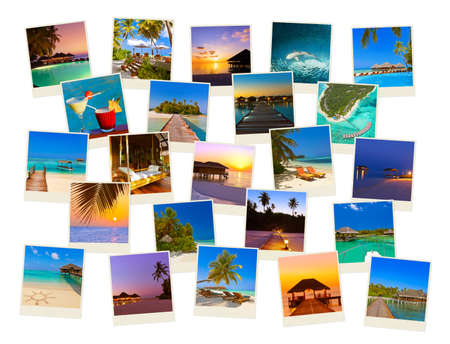 Stack of Maldives beach shots - nature and travel background (my photos)のeditorial素材