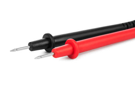 Electric multimeter isolated on white backgroundの写真素材