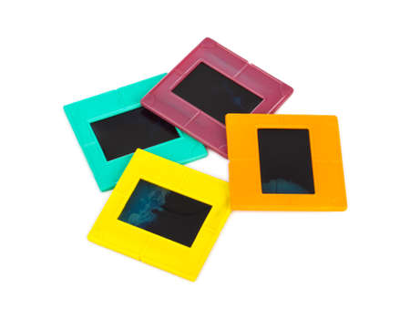 Photo frames for slide isolated on white backgroundの写真素材