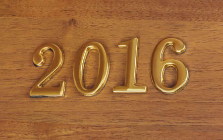 Numbers 2016 on door - new year concept backgroundの写真素材
