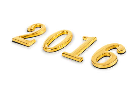 Numbers 2016 isolated on white background