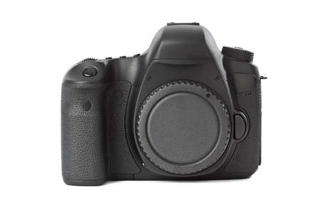 Photo camera isolated on white background