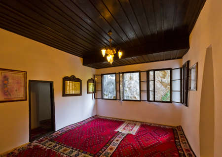 Interior of Blagaj dervish house - Bosnia and Herzegovina - architecture travel backgroundのeditorial素材