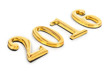 Numbers 2016 isolated on white backgroundの写真素材