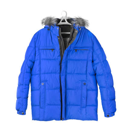 Winter jacket isolated on white backgroundの写真素材