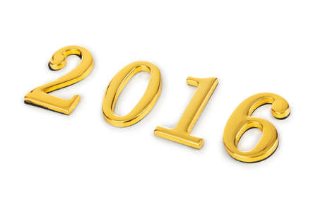 Numbers 2016 isolated on white backgroundの写真素材