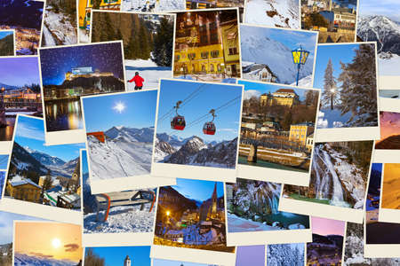 Stack of mountains ski Austria images - nature and sport background (my photos)のeditorial素材