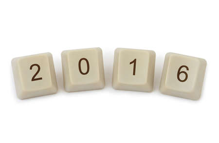 Computer buttons 2016 iisolated on white backgroundの写真素材