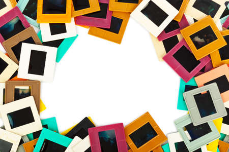 Photo frames for slide isolated on white background