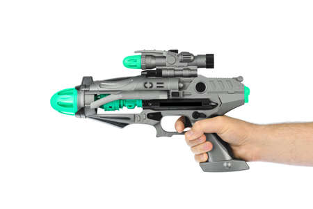 Fantastic toy gun isolated on white background