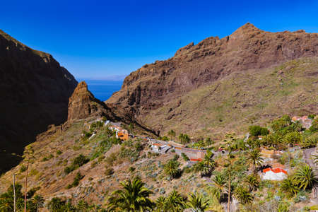 Village Masca at Tenerife island - Canary Spainの写真素材