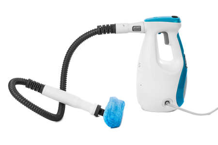 Steam cleaner isolated on white backgroundの写真素材