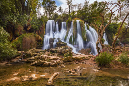 Kravice waterfall in Bosnia and Herzegovina - nature travel backgroundの写真素材