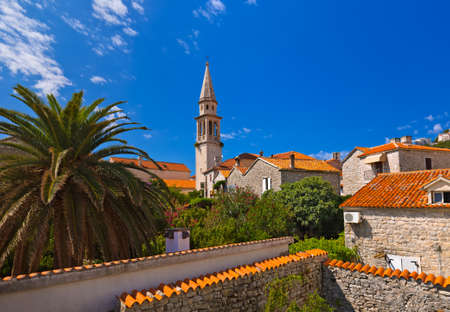 Old Town in Budva Montenegro - architecture travel backgroundのeditorial素材