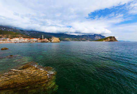 Old Town in Budva Montenegro - architecture travel backgroundの写真素材