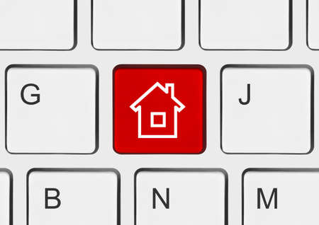 Computer keyboard with Home key - technology background