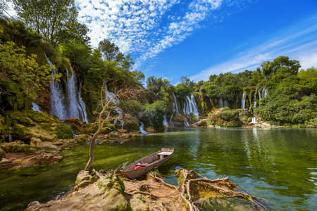 Kravice waterfall in Bosnia and Herzegovina - nature travel backgroundの写真素材