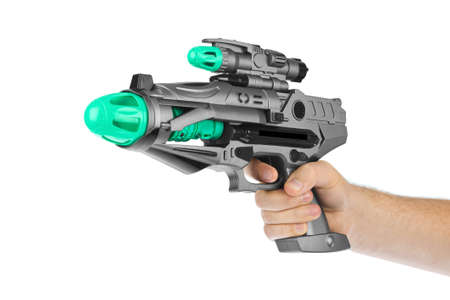 Fantastic toy gun isolated on white background