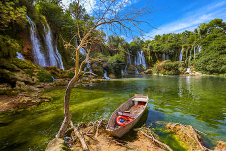 Kravice waterfall in Bosnia and Herzegovina - nature travel backgroundの写真素材