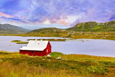 House in Buskerud region of Norway - nature and travel backgroundのeditorial素材