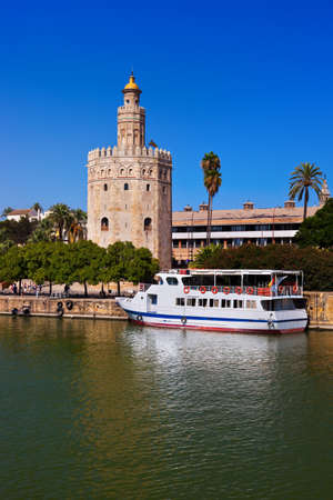 Tower of Gold in Seville Spain - nature and architecture backgroundのeditorial素材