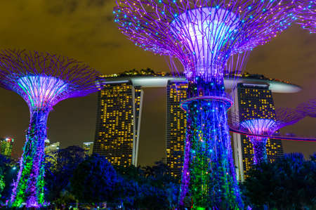 Park Gardens by the Bay in Singapore - nature and travel backgroundのeditorial素材