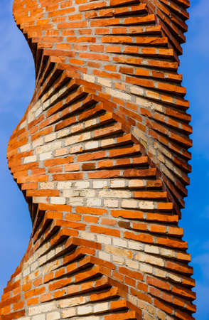 Spiral tower in Kovilj Monastery - Fruska Gora - Serbia - architecture travel background