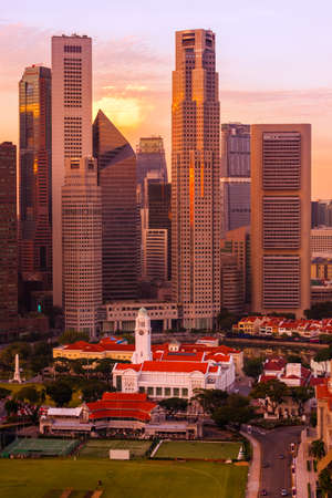 Singapore city skyline - architecture and travel backgroundのeditorial素材