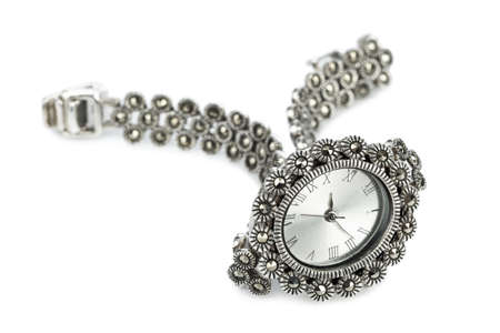 Luxury female watch isolated on white background