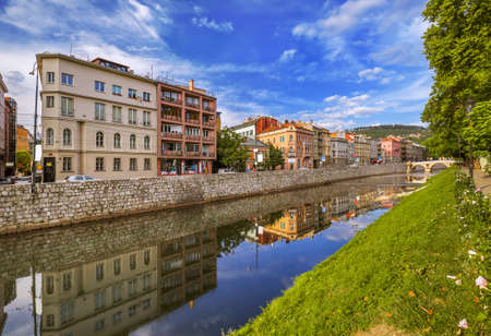 Latin Bridge in Sarajevo - Bosnia and Herzegovina - architecture travel backgroundの写真素材