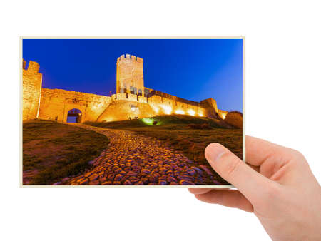 Hand and Kalemegdan fortress Belgrade - Serbiaのeditorial素材