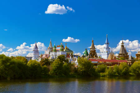 Izmailovo Kremlin and lake - Moscow Russian - travel backgroundのeditorial素材