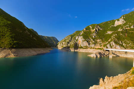 Piva Canyon in Montenegro - nature travel backgroundの写真素材