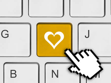 Computer keyboard with love key