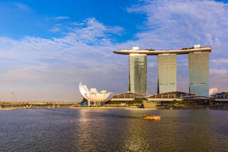Marina Bay hotel in Singapore cityのeditorial素材