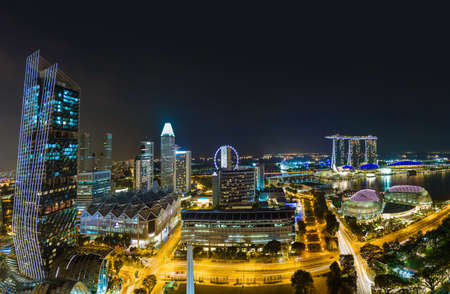 Singapore city skylineのeditorial素材