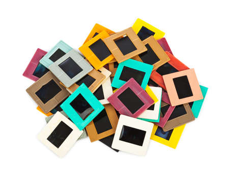 Photo frames for slide isolated on white backgroundの写真素材