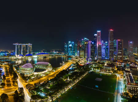 Singapore city skylineのeditorial素材