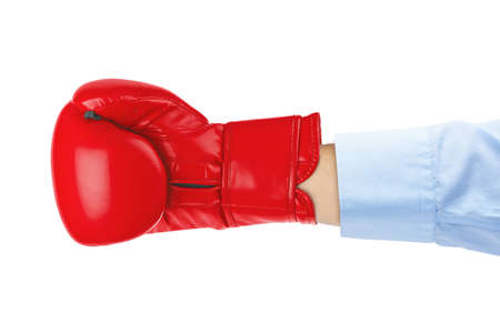Boxing glove isolated on white backgroundの写真素材