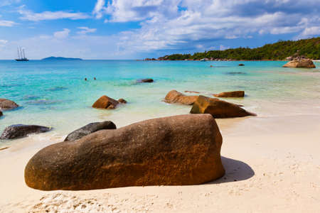 Beach Anse Lazio at island Praslin Seychelles