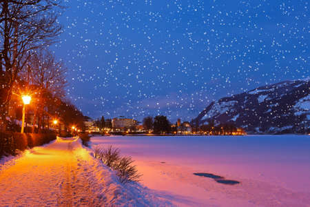 Mountains ski resort in Zell am See Austriaの写真素材