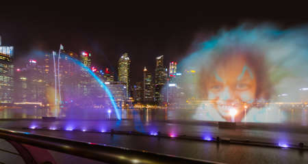 Laser show in Singaporeのeditorial素材
